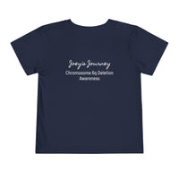 Joey's Journey Chromosome 6q Deletion Awareness Bella Canvas Toddler Short Sleeve Tee
