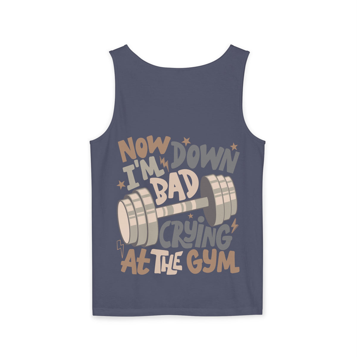 Down Bad Crying at the Gym Unisex Comfort Colors Garment-Dyed Tank Top