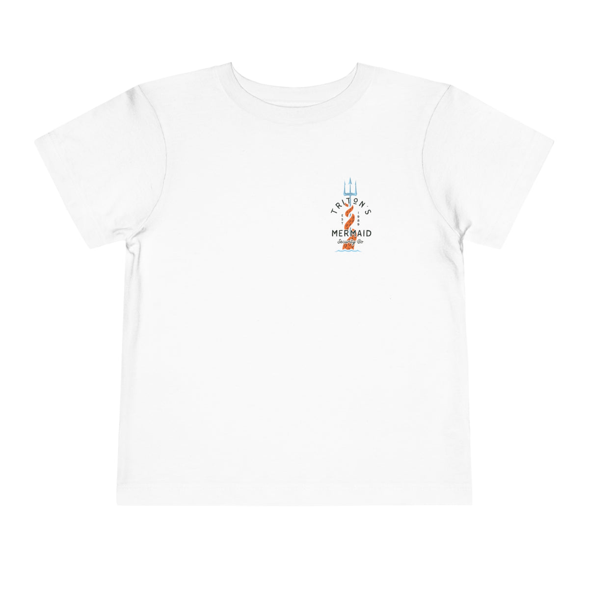 Triton's Mermaid Security Bella Canvas Toddler Short Sleeve Tee