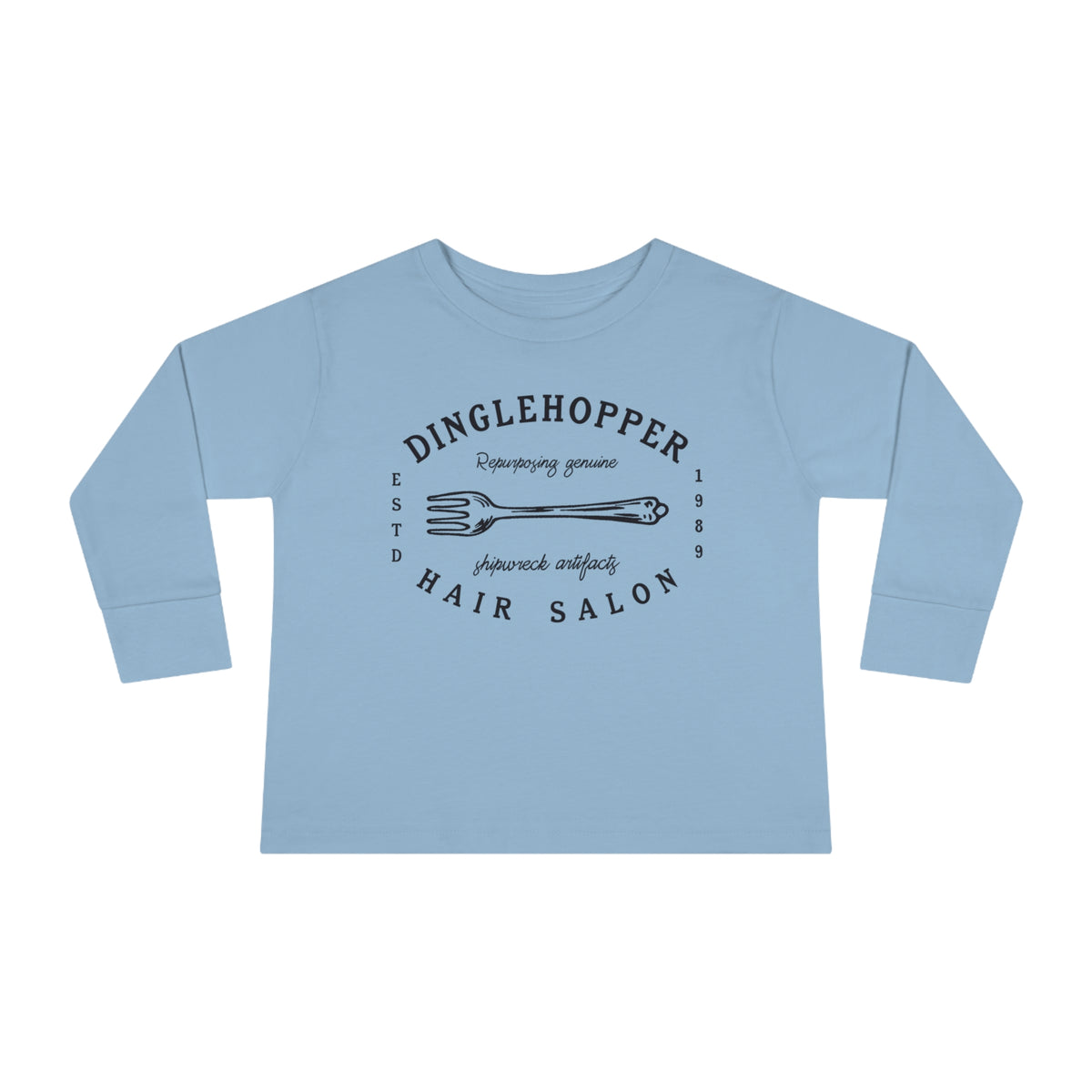 Dinglehopper Hair Salon Rabbit Skins Toddler Long Sleeve Tee