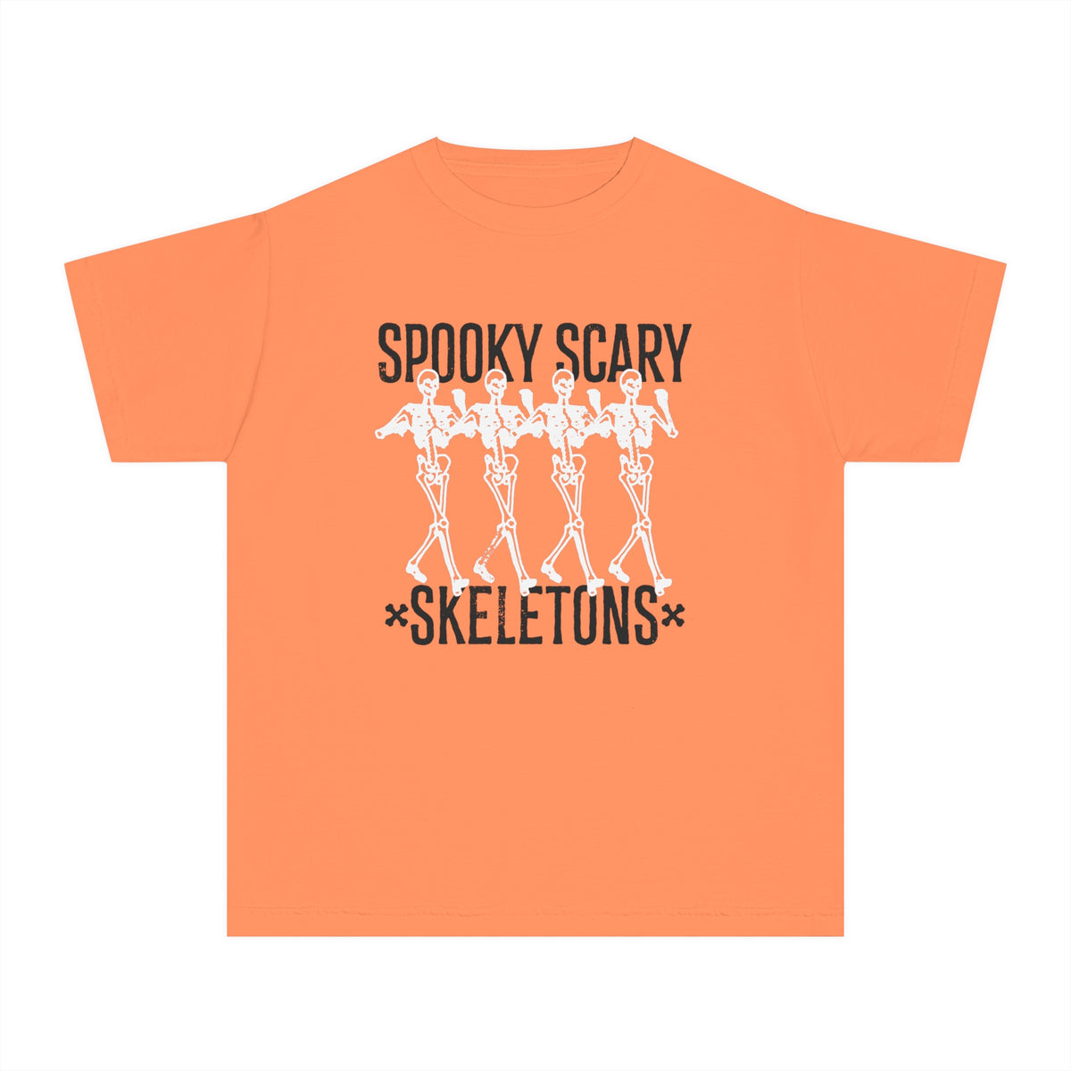 Spooky Scary Skeleton Comfort Colors Youth Midweight Tee