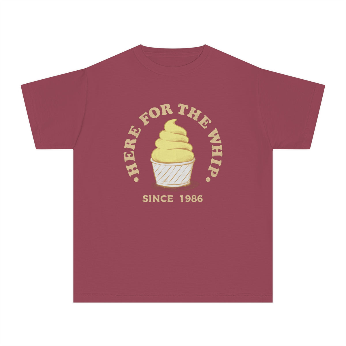 Here For The Whip Comfort Colors Youth Midweight Tee