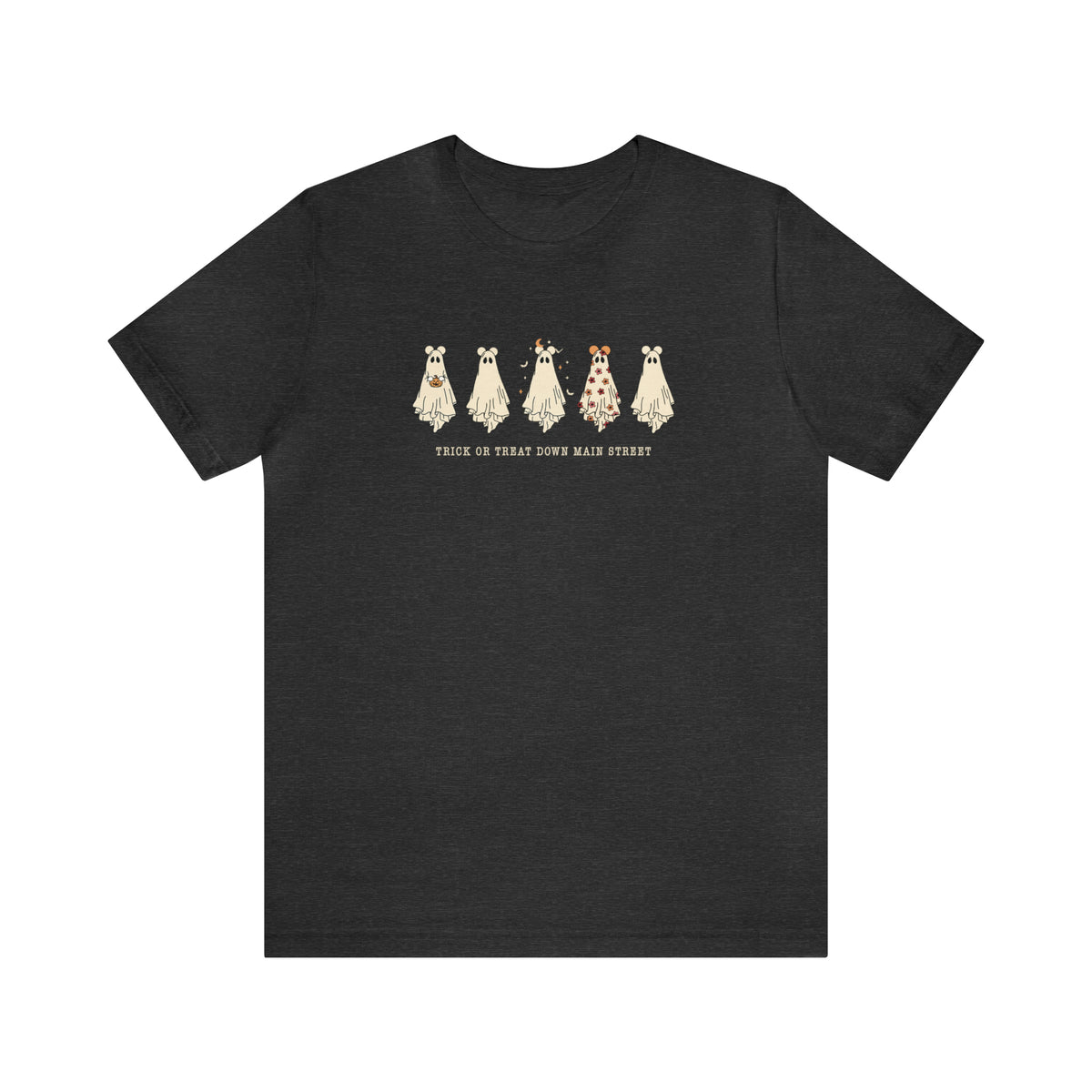 Trick or Treat Down Main Street Unisex Jersey Short Sleeve Tee