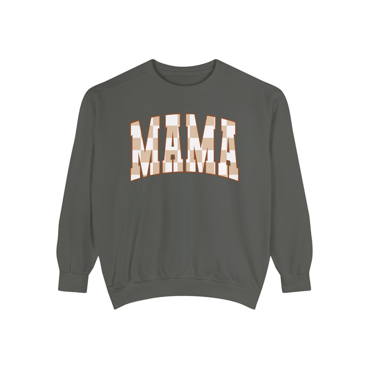 Checkered Mama Unisex Garment-Dyed Sweatshirt