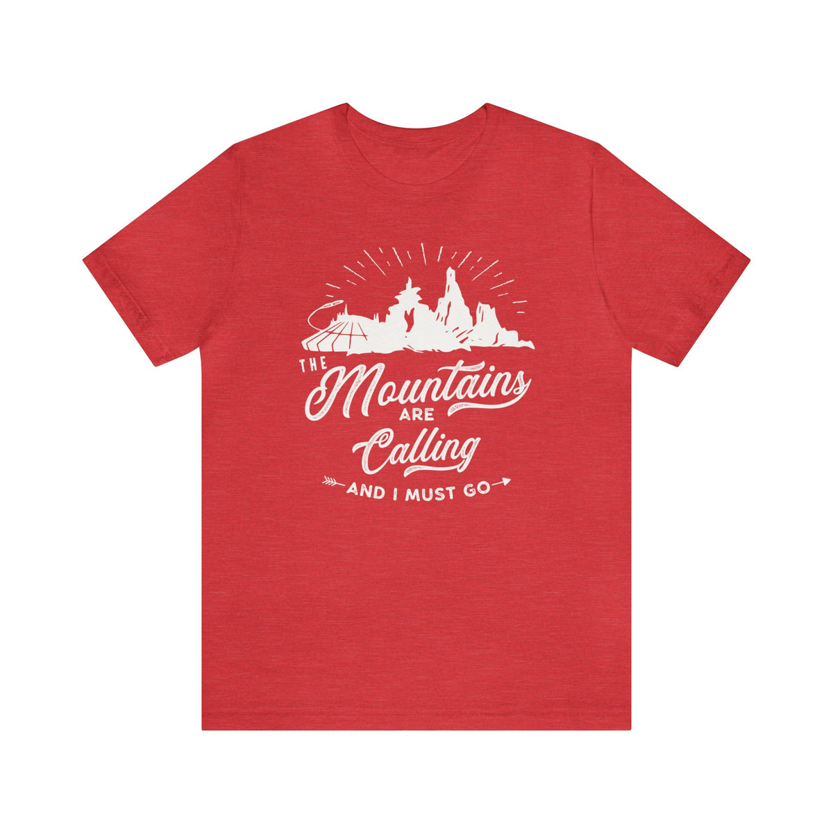 The Mountains Are Calling Bella Canvas Unisex Jersey Short Sleeve Tee