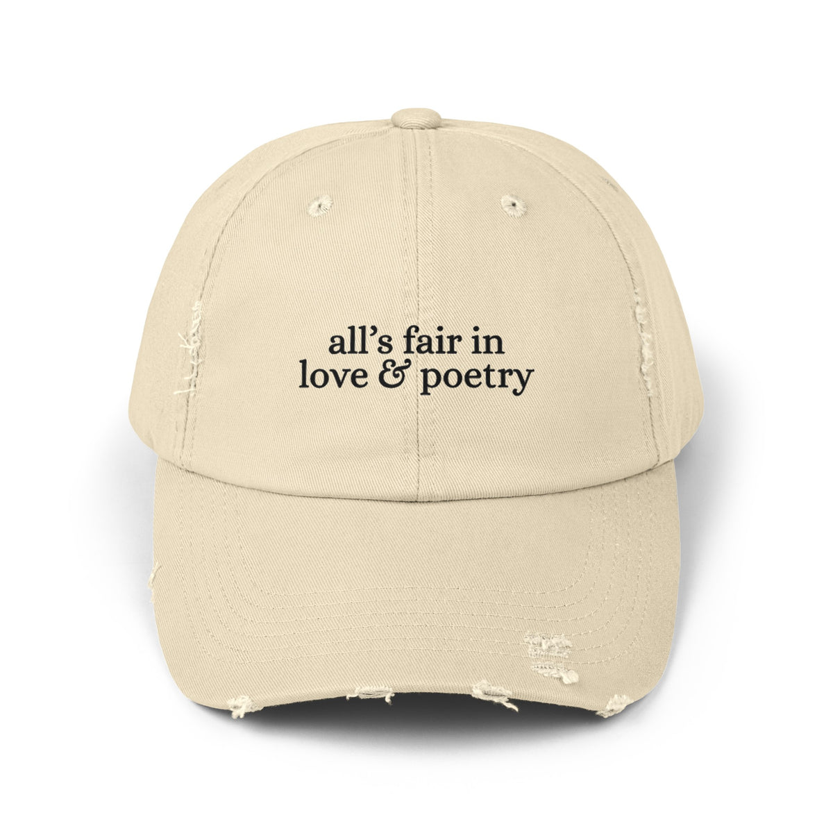 All's Fair In Love And Poetry Unisex Distressed Cap