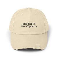 All's Fair In Love And Poetry Unisex Distressed Cap