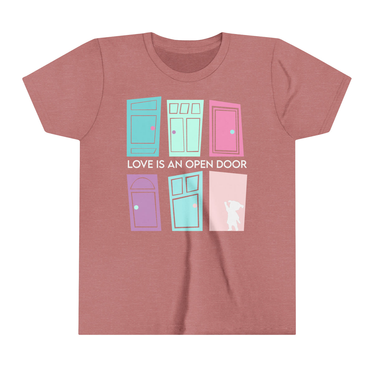 Love Is An Open Door Bella Canvas Youth Short Sleeve Tee