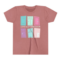 Love Is An Open Door Bella Canvas Youth Short Sleeve Tee