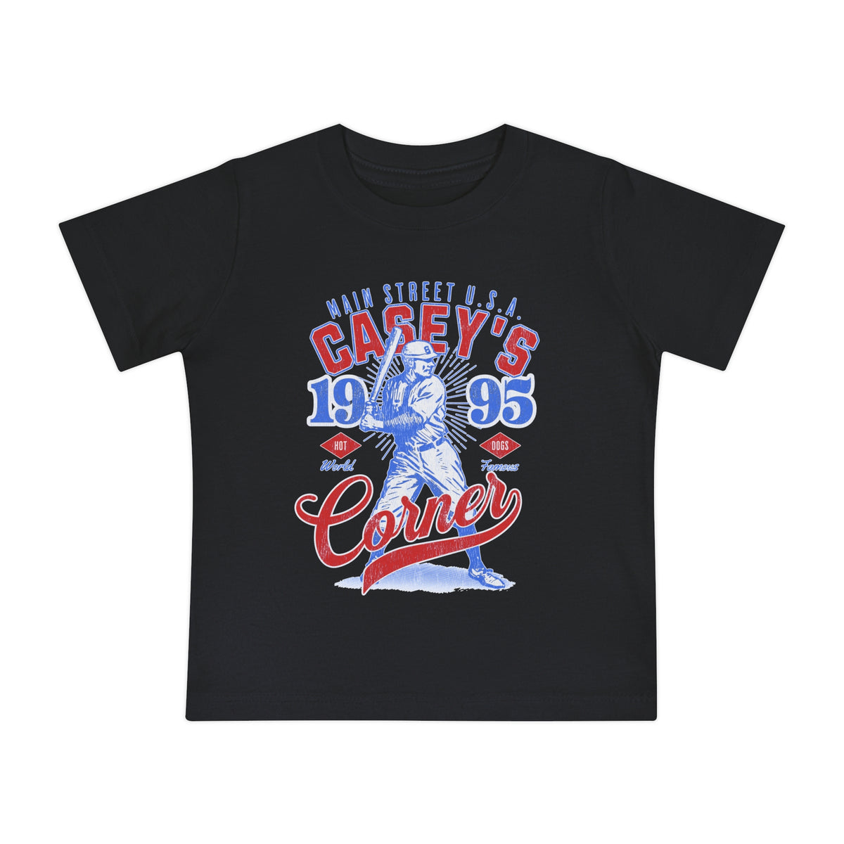 Casey’s Corner Distressed Bella Canvas Baby Short Sleeve T-Shirt