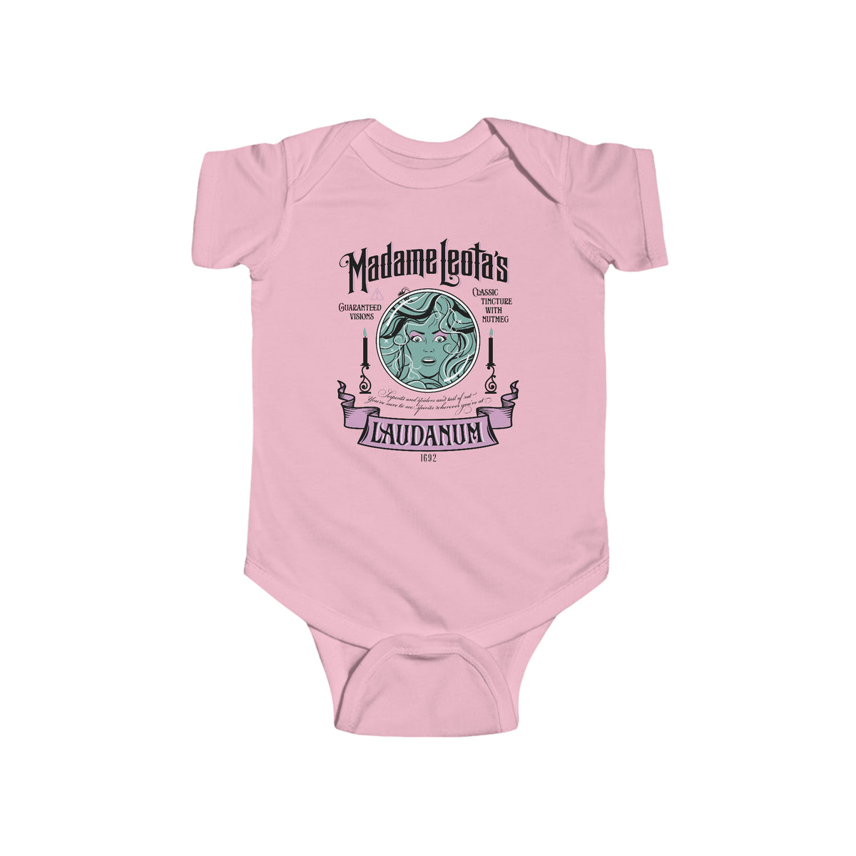 Madame Leota’s Laudanum Teal Rabbit Skins Infant Fine Jersey Bodysuit