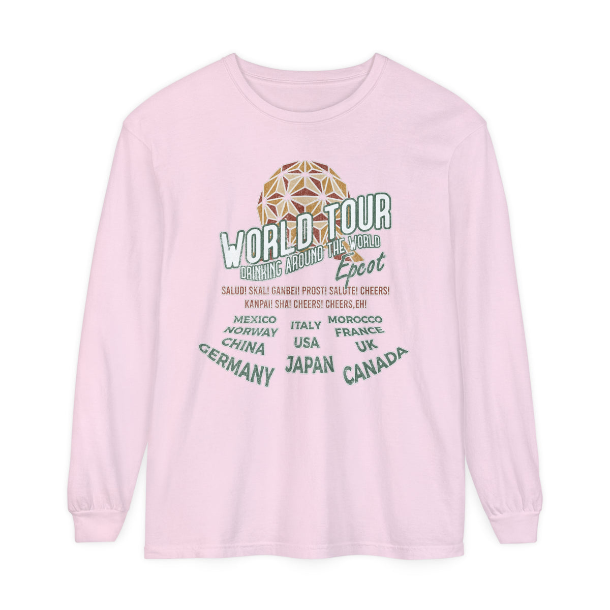 World Tour Comfort Colors Unisex Garment-dyed Long Sleeve T-Shirt