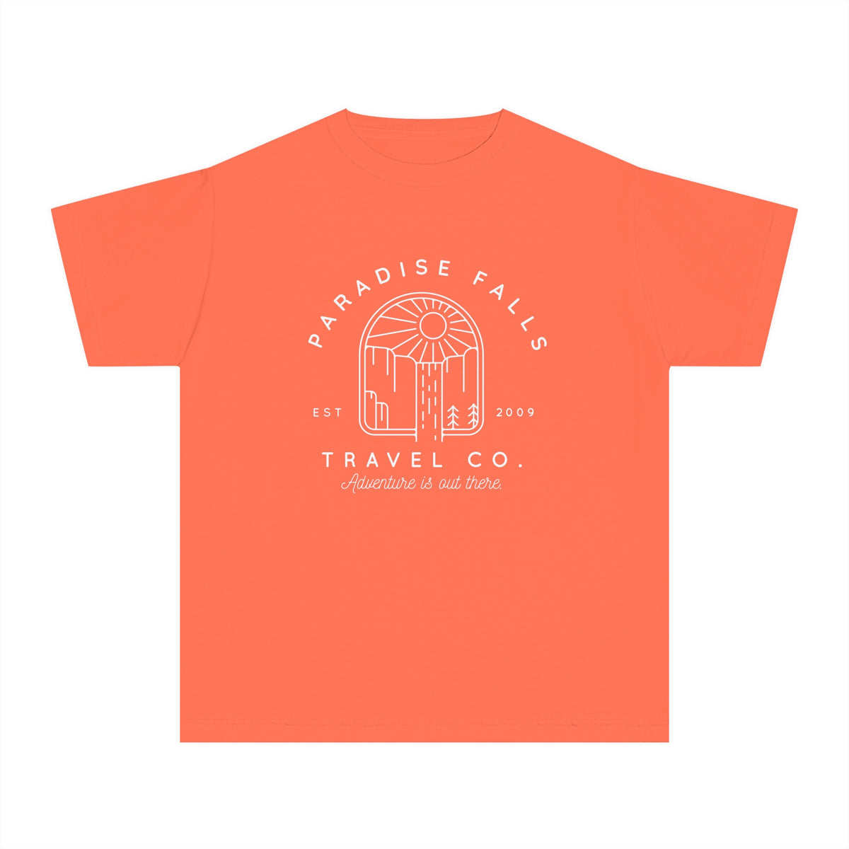 Paradise Falls Vacation Co. Comfort Colors Youth Midweight Tee