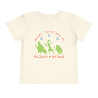 Merry Christmas Ya Foolish Mortals Bella Canvas Toddler Short Sleeve Tee