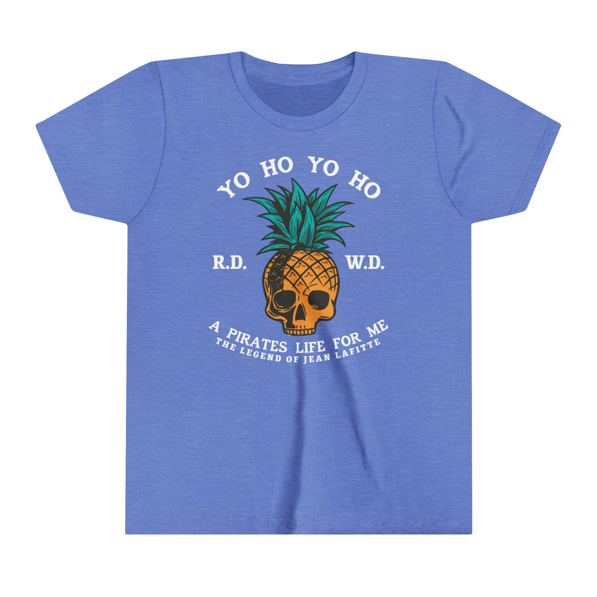 Yo Ho Pirates Life For Me Bella Canvas Youth Short Sleeve Tee