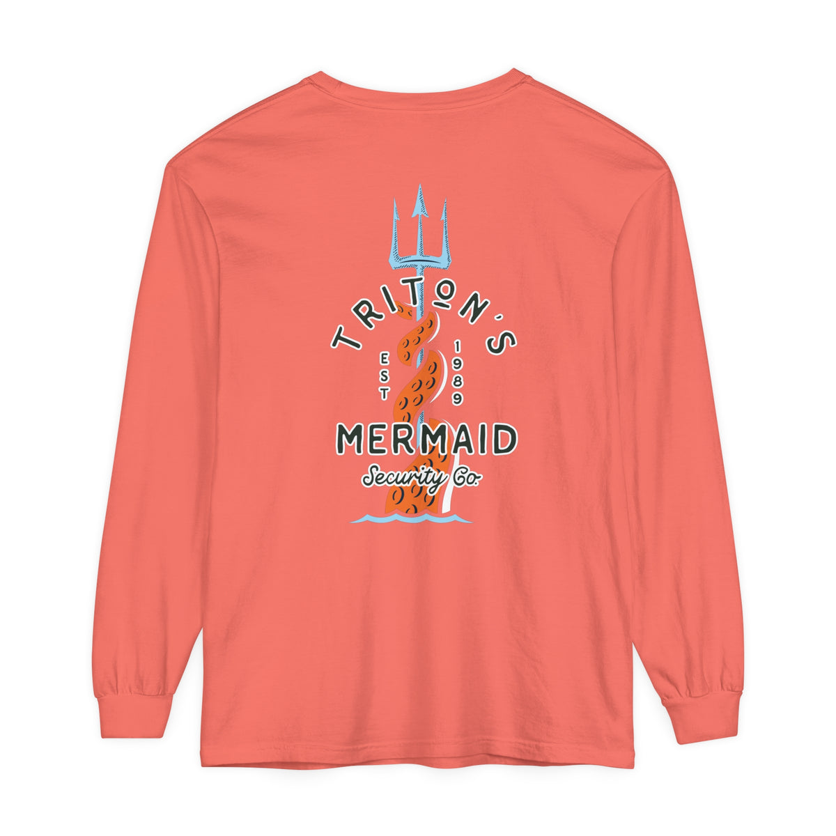 Triton's Mermaid Security Comfort Colors Unisex Garment-dyed Long Sleeve T-Shirt