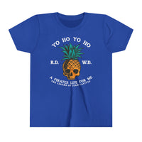 Yo Ho Pirates Life For Me Bella Canvas Youth Short Sleeve Tee