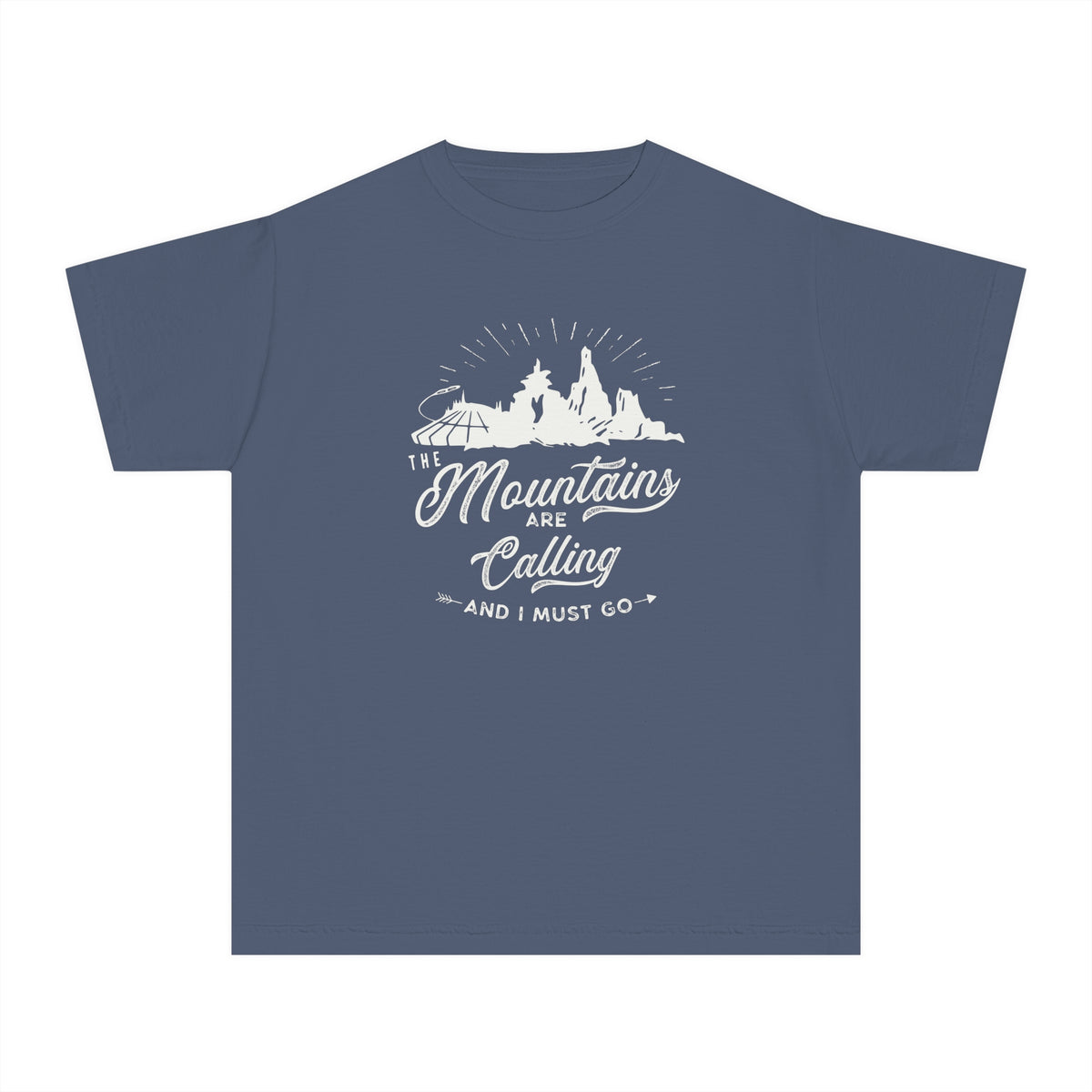 The Mountains Are Calling Comfort Colors Youth Midweight Tee