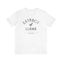 Extract of Llama Bella Canvas Unisex Jersey Short Sleeve Tee