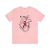 Heart Disease Awareness Bella Canvas Unisex Jersey Short Sleeve Tee