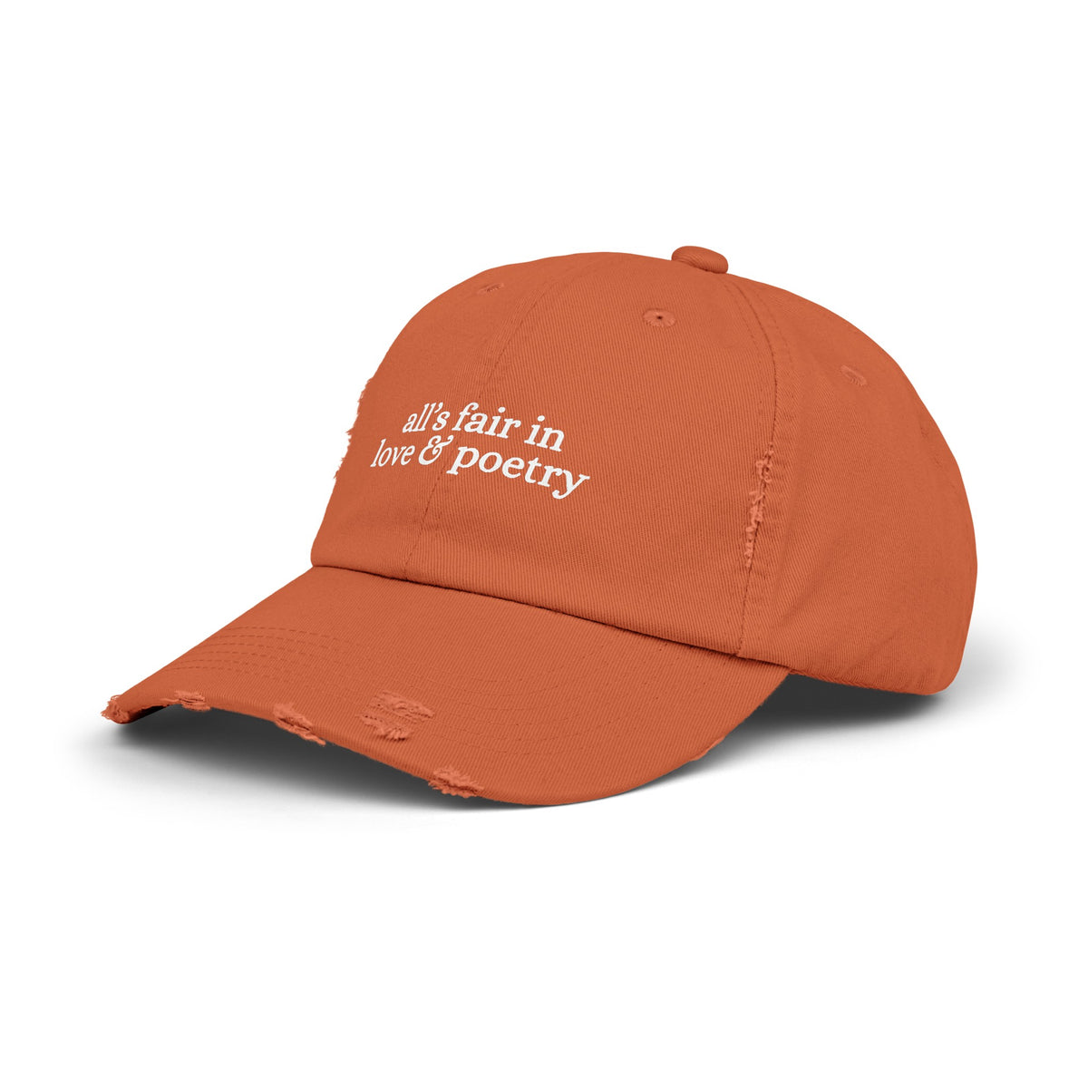 All's Fair In Love And Poetry Unisex Distressed Cap