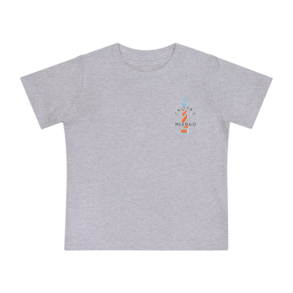 Triton's Mermaid Security Bella Canvas Baby Short Sleeve T-Shirt
