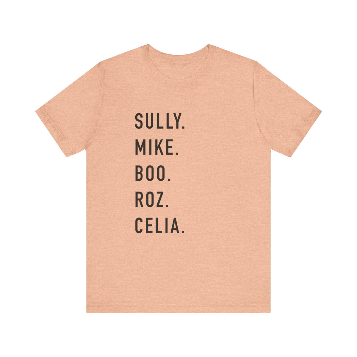 Monsters Character Names Bella Canvas Unisex Jersey Short Sleeve Tee