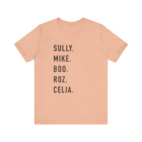 Monsters Character Names Bella Canvas Unisex Jersey Short Sleeve Tee