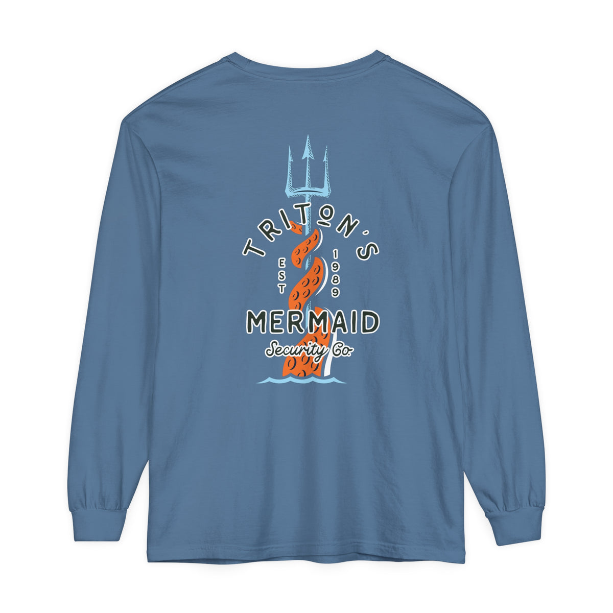 Triton's Mermaid Security Comfort Colors Unisex Garment-dyed Long Sleeve T-Shirt