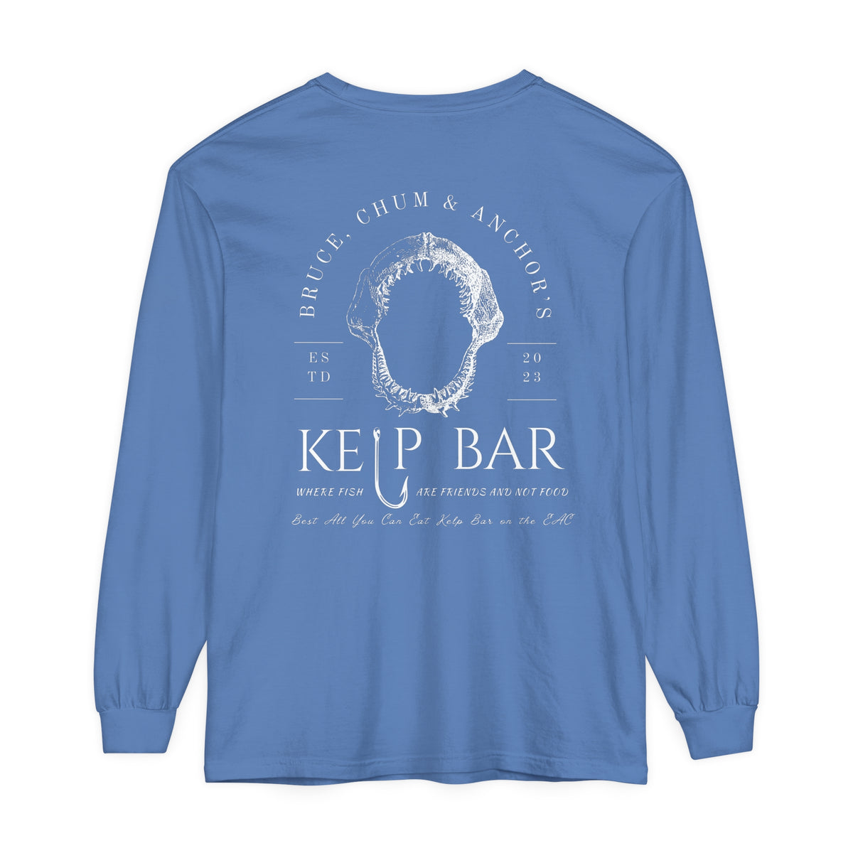 Bruce, Chum & Anchor's Kelp Bar Comfort Colors Unisex Garment-dyed Long Sleeve T-Shirt