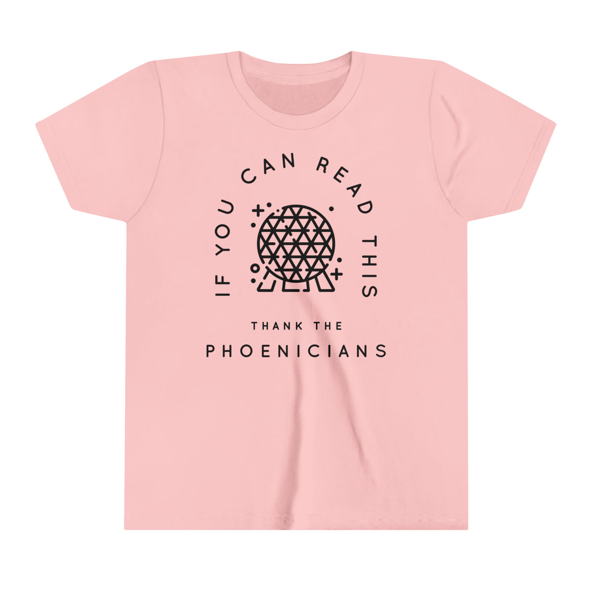 If You Can Read This Thank The Phoenicians Bella Canvas Youth Short Sleeve Tee