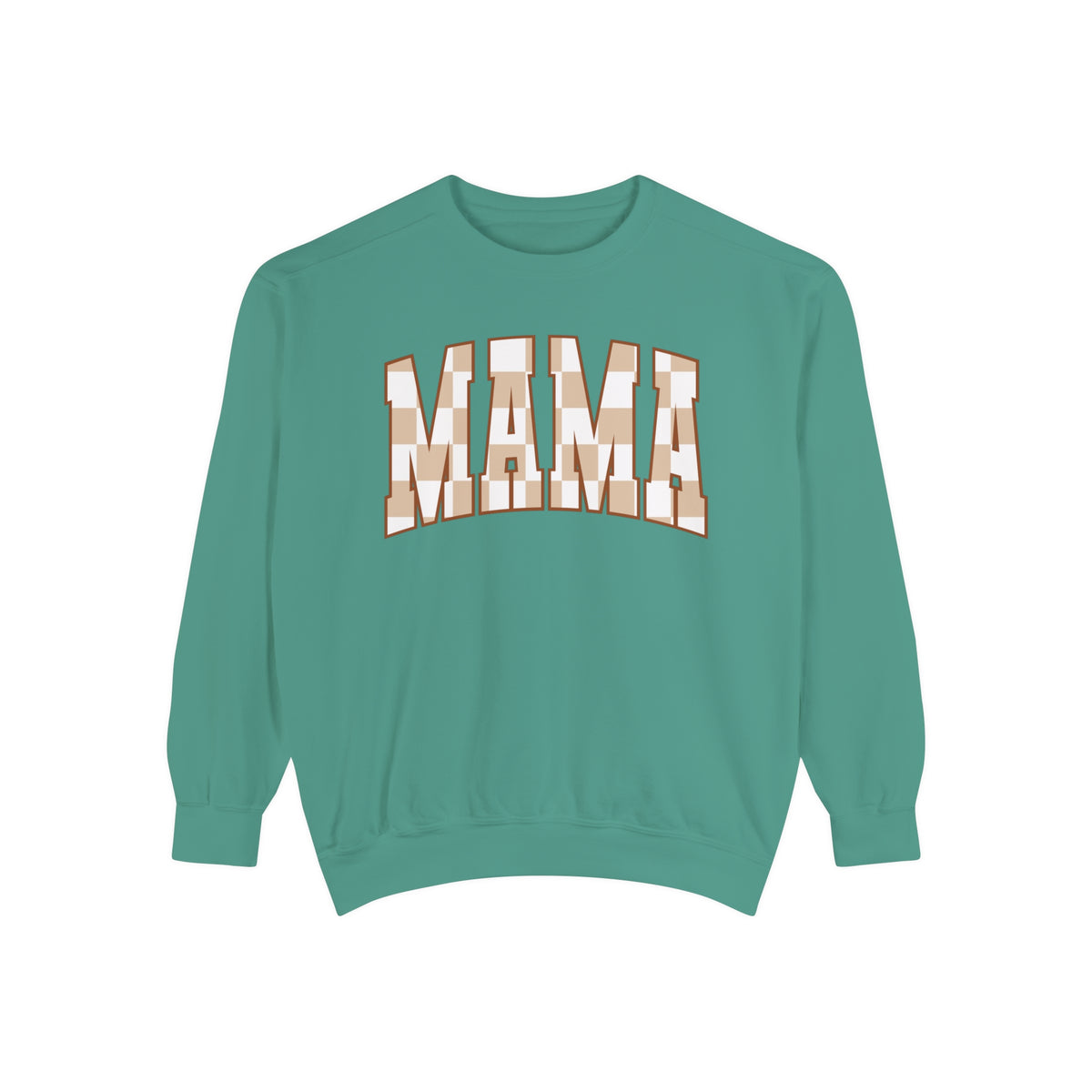 Checkered Mama Unisex Garment-Dyed Sweatshirt