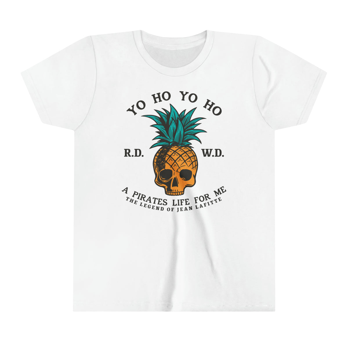 Yo Ho Pirates Life For Me Bella Canvas Youth Short Sleeve Tee