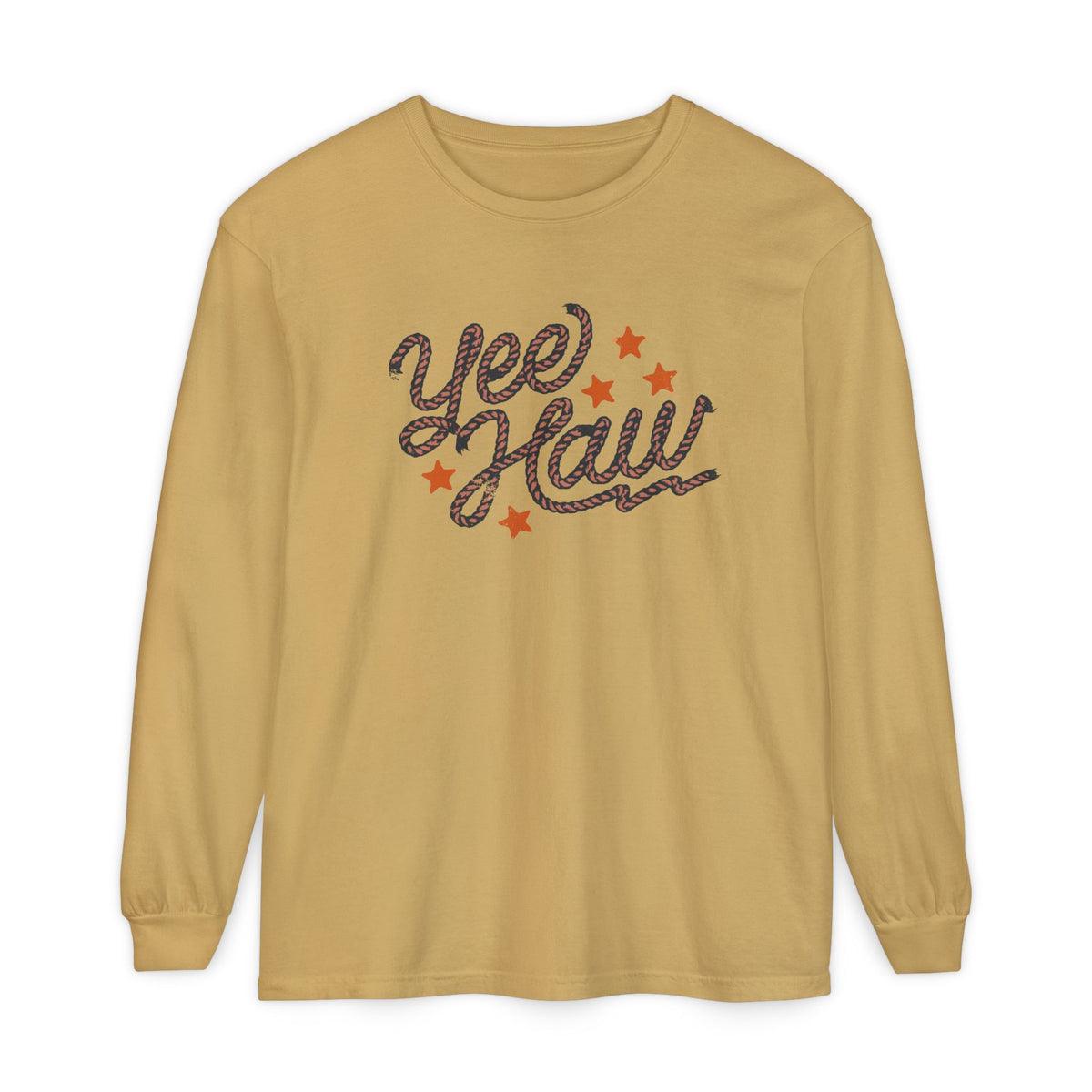 Yee Haw Comfort Colors Unisex Garment-dyed Long Sleeve T-Shirt