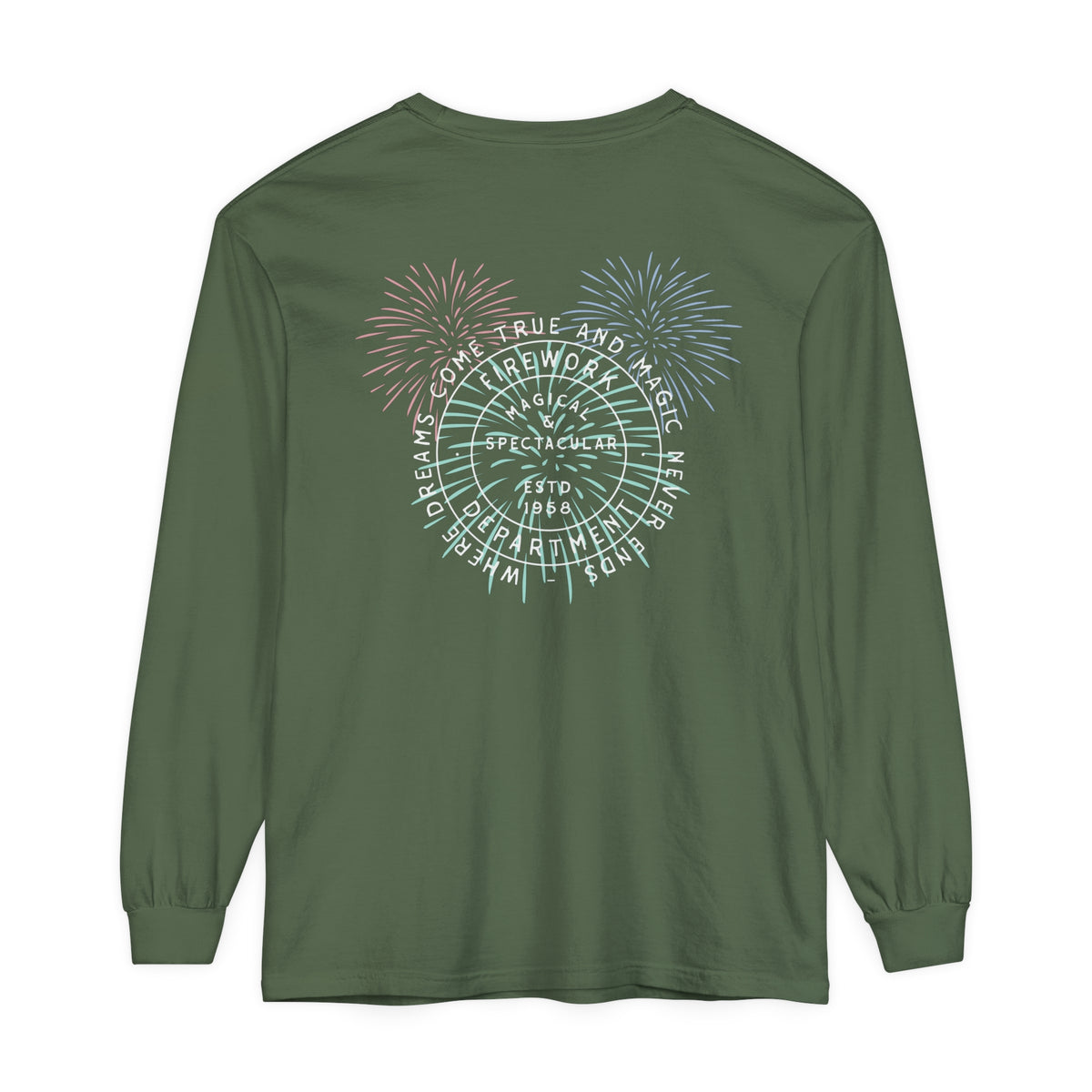 Firework Department Comfort Colors Unisex Garment-dyed Long Sleeve T-Shirt