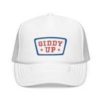 Giddy Up Foam Trucker Hat - Embroidered Blue
