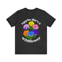 Maybe She’s A Wildflower Bella Canvas Unisex Jersey Short Sleeve Tee