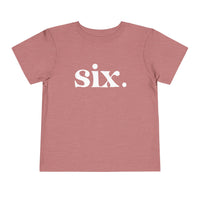 Six Bella Canvas Toddler Short Sleeve Tee