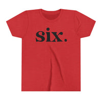 Six Bella Canvas Youth Short Sleeve Tee