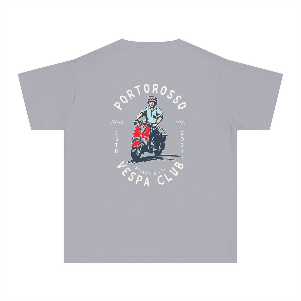 Portorosso Vespa Club Comfort Colors Youth Midweight Tee