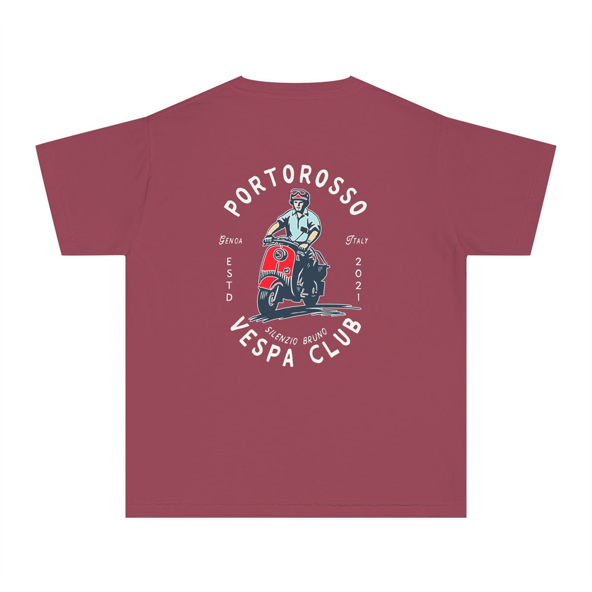Portorosso Vespa Club Comfort Colors Youth Midweight Tee