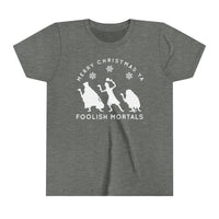 Merry Christmas Ya Foolish Mortals Bella Canvas Youth Short Sleeve Tee
