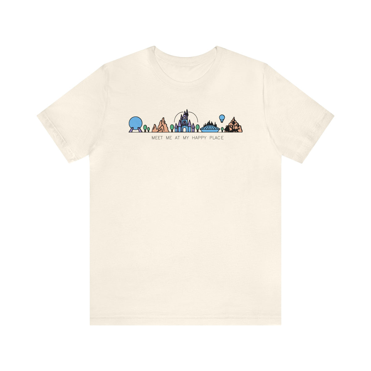 Meet Me At My Happy Place Bella Canvas Unisex Jersey Short Sleeve Tee