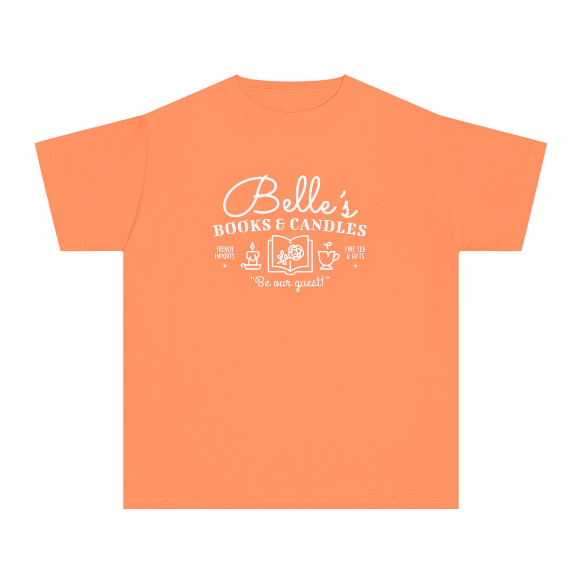 Belle’s Books & Candles Comfort Colors Youth Midweight Tee