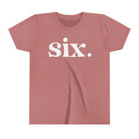 Six Bella Canvas Youth Short Sleeve Tee