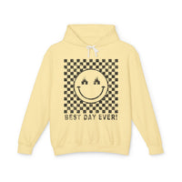 Best Day Ever Comfort Colors Unisex Lightweight Hooded Sweatshirt