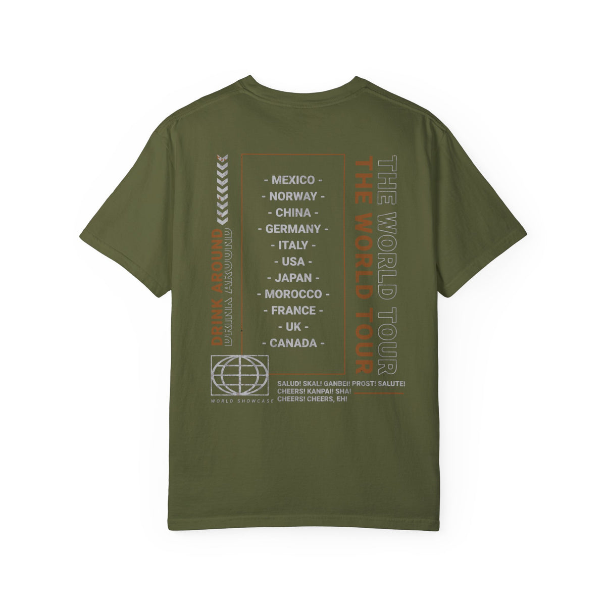 Drink Around The World Tour Comfort Colors Unisex Garment-Dyed T-shirt