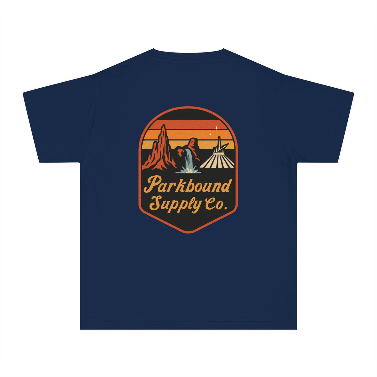 The Triple Mountain Badge — Parkbound Supply Co. Comfort Colors Youth Midweight Tee
