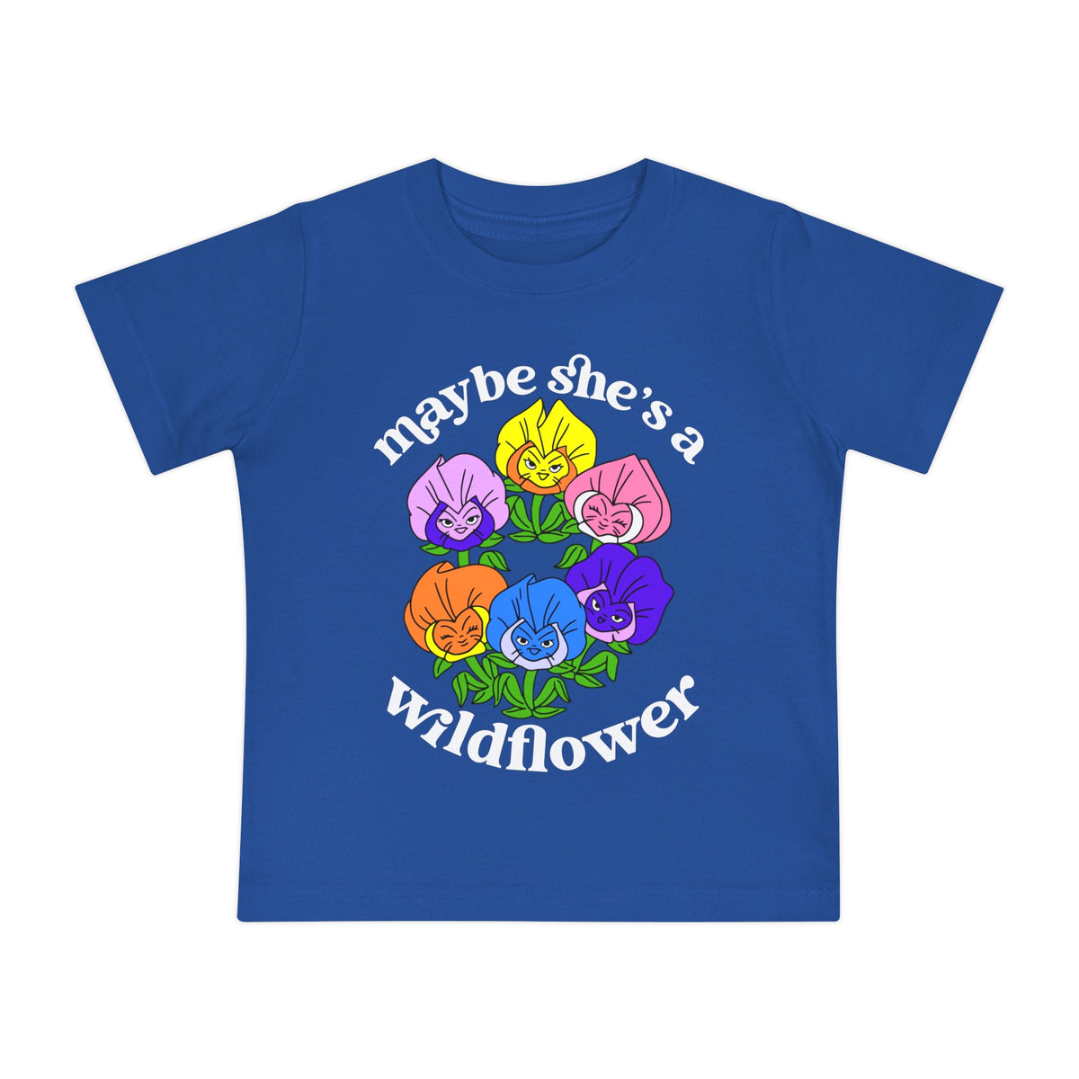 Maybe She’s A Wildflower Bella Canvas Baby Short Sleeve T-Shirt