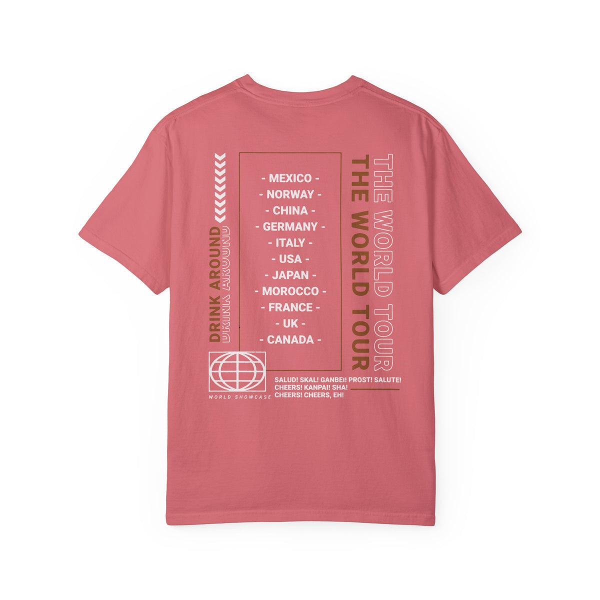 Drink Around The World Tour Comfort Colors Unisex Garment-Dyed T-shirt